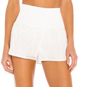 Free People Movement The Way Home Shorts Size Large White High Rise Lined